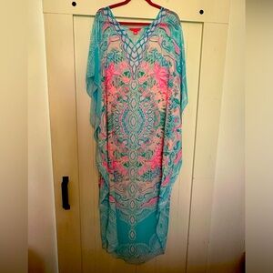 Lilly Pulitzer full length kaftan, size L/XL, worn once